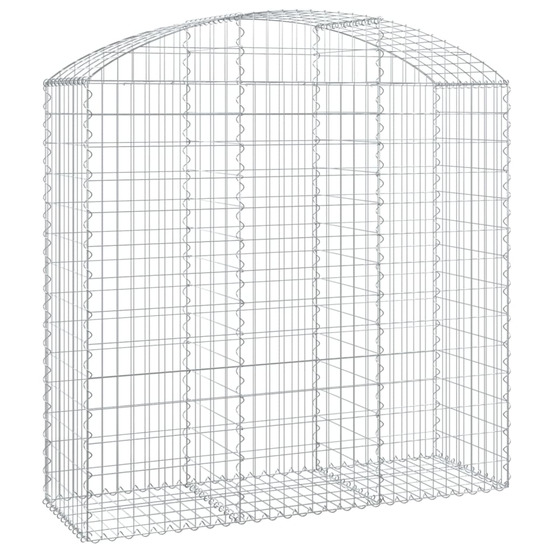 Panier de gabions arqué 150x50x140/160 cm fer galvanisé