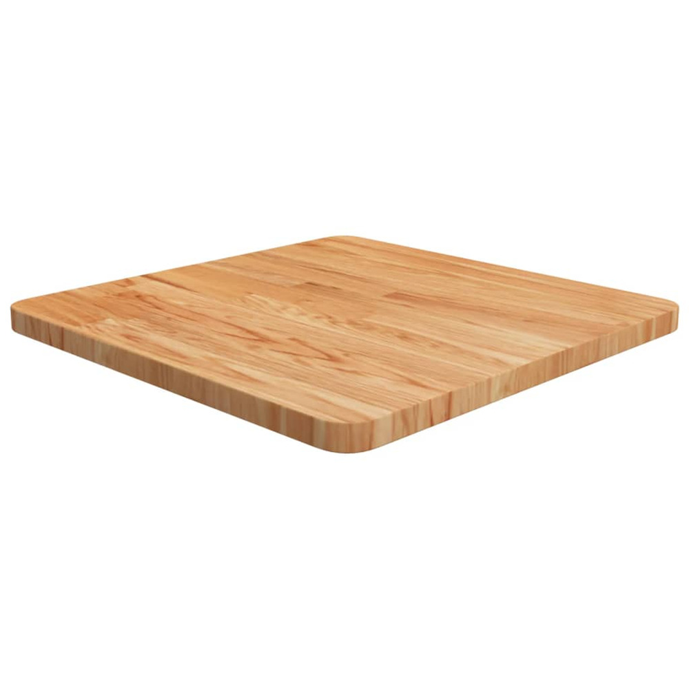 Dessus de table carré marron clair50x50x2,5cm bois chêne traité