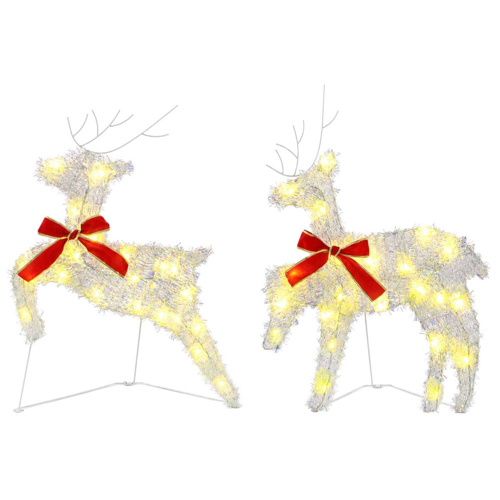 Renne de noël 2 pc 40 led blanc chaud