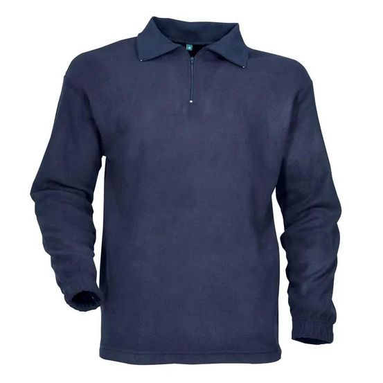 Chemise f1 polaire marine 100% polyester 220g/m2 col zippé