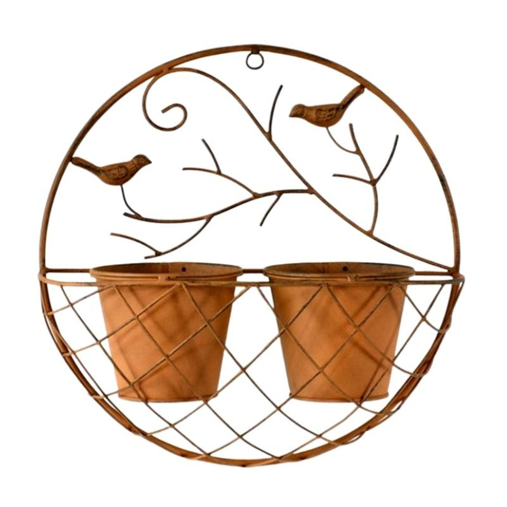 Jardinière murale rouille 33x13x33cm