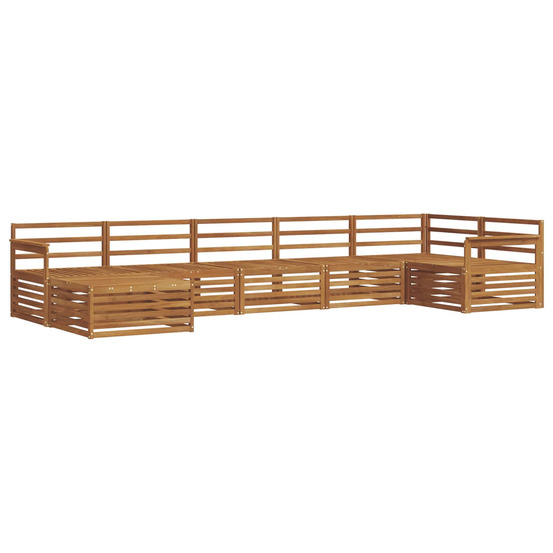Ensembles de canapés 7 pcs naturel bois d'acacia massif