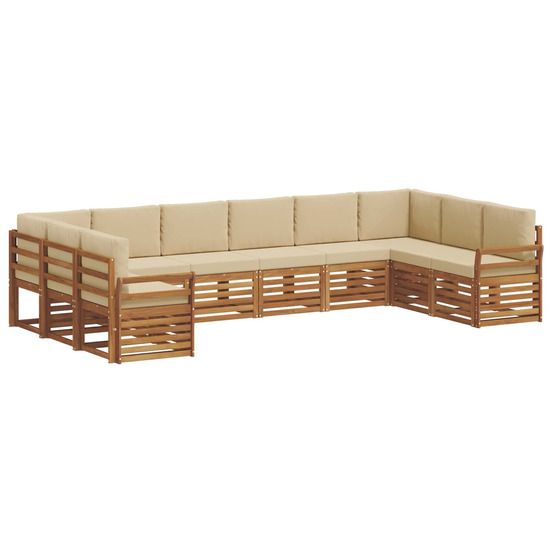 Ensemble de canapés d'extérieur 10 pc naturel et beige