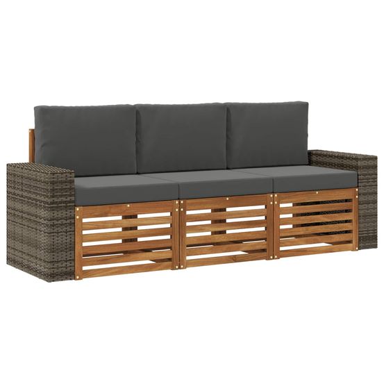 Ensembles de canapés 3 pc bois d'acacia massif
