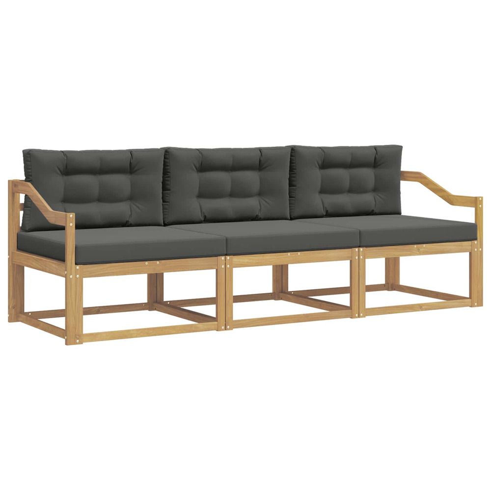 Ensemble de canapés d'extérieur 3 pc blanc et anthracite
