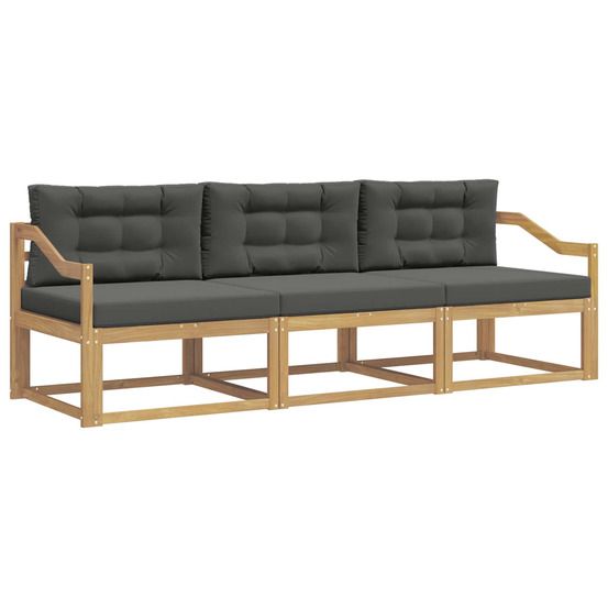 Ensemble de canapés d'extérieur 3 pc blanc et anthracite