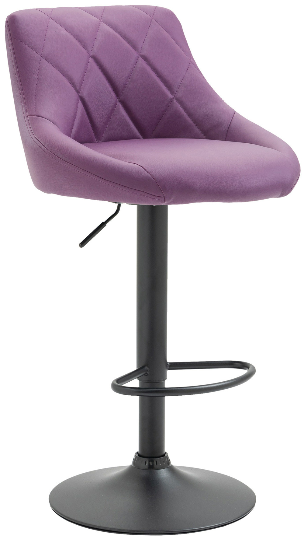 Tabouret de bar lazio simili cuir noir