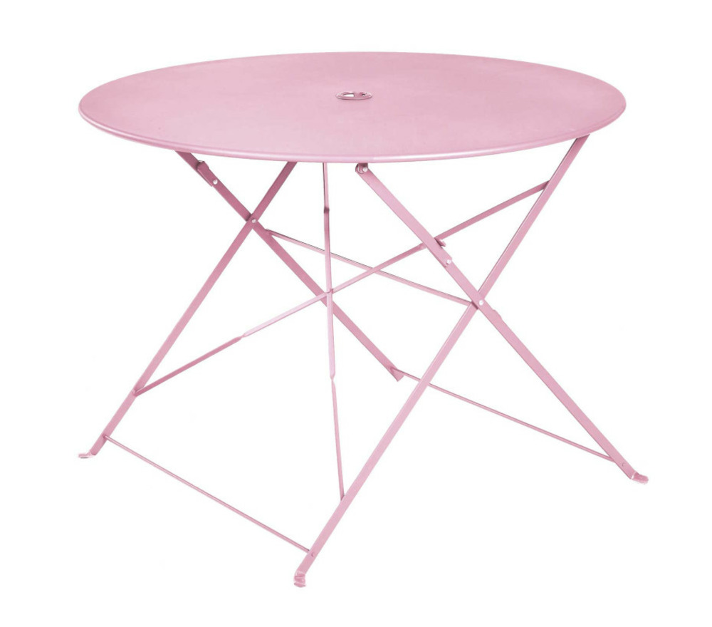 Table de jardin pliante - 4 places - rose - bellagio