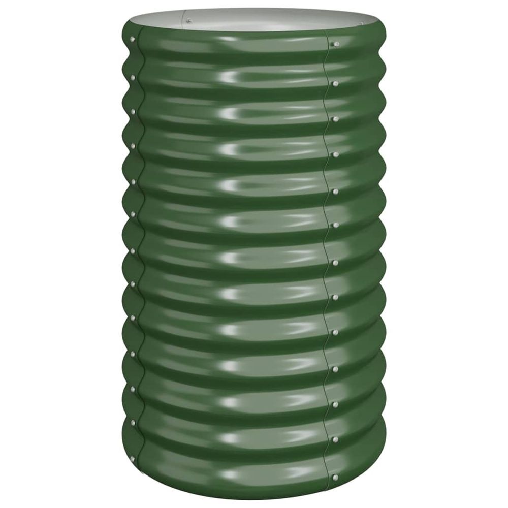 Jardinière d'extérieur de jardin acier galvanisé 40x40x68 cm vert