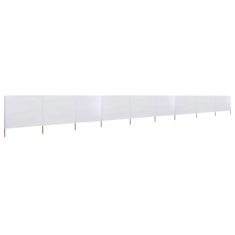 Paravent 9 panneaux tissu 1200 x 120 cm blanc sable