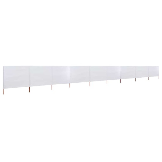 Paravent 9 panneaux tissu 1200 x 120 cm blanc sable