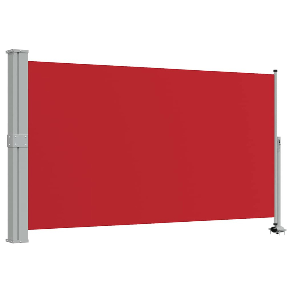 Auvent latéral rétractable de patio 140 x 300 cm rouge