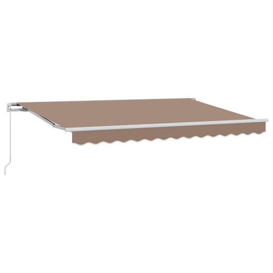 Auvent rétractable taupe 300 x 250 cm polyester et aluminium