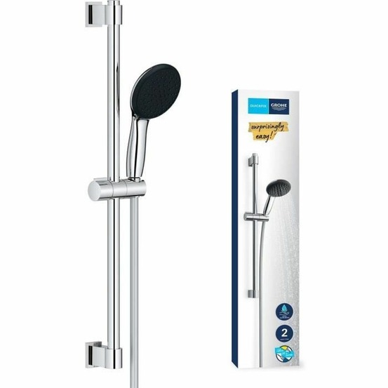 Ensemble de douche pommeau 2 jets, barre 60 cm et flexible 1,75 m vitalio start 110 - chromé