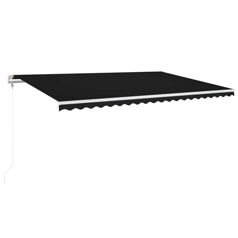 Auvent automatique et capteur de vent/led 500x300 cm anthracite