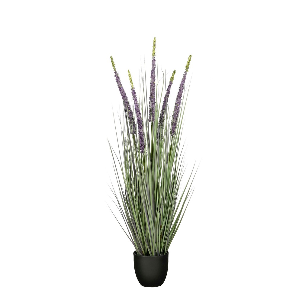 Mica decorations eremurus – gazon artificiel en pot – fausse plante interieur – plantes artificielles interieur – h110 x ø35 cm –