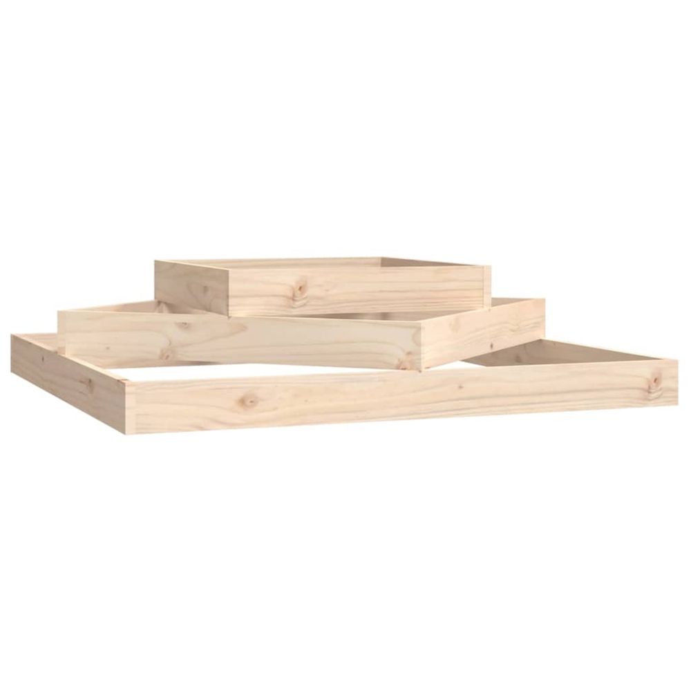 Jardinière d'extérieur 112x112x27 cm bois massif de pin