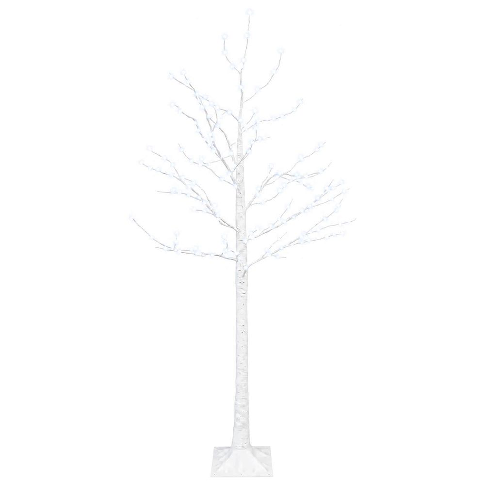 Bouleau de noël blanc 22 x 22 x 150 cm plastique 232 led