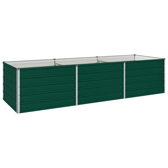Jardin surélevé vert 240 x 80 x 55 cm acier laminé à froid