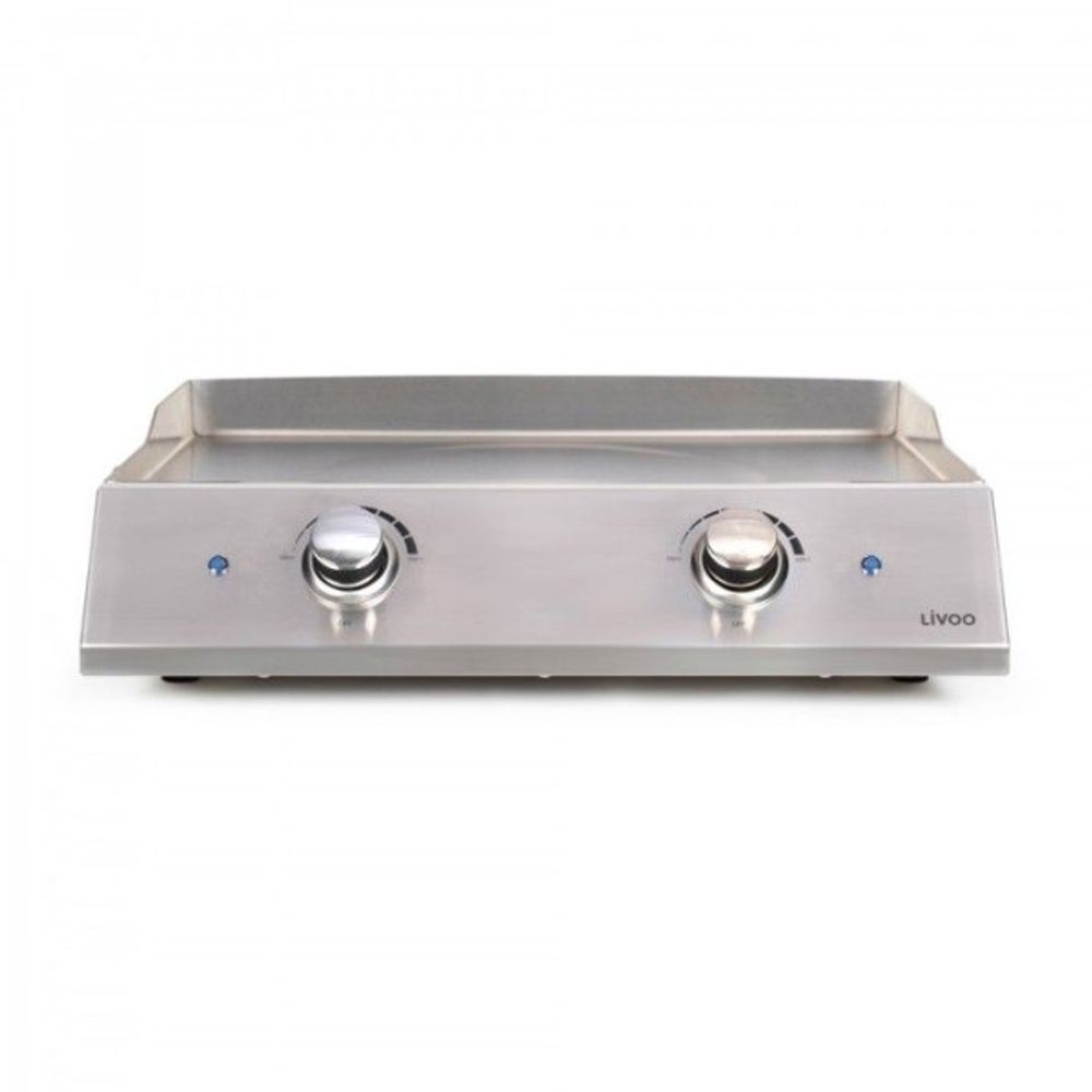 Plancha electrique - planche inox 2 thermostats - livoo - doc302 -