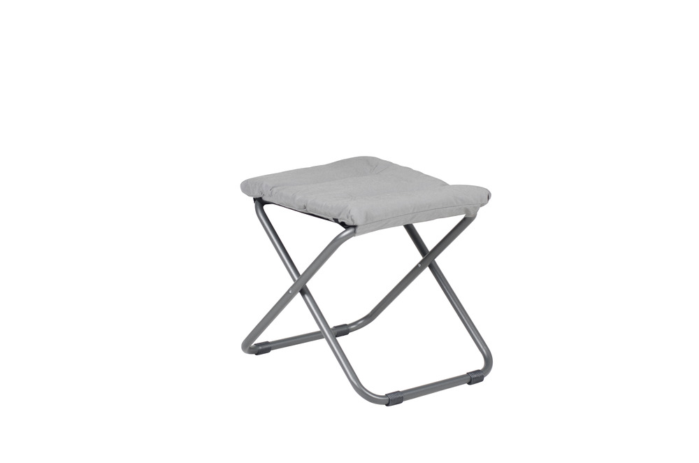 Repose pieds - Chico Soft - alu. brut oléfine Blanc-noir - L.49xl.60xH.47cm