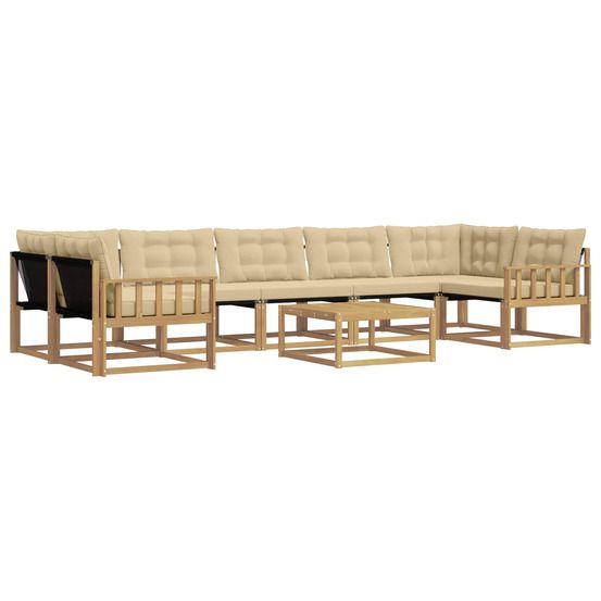 Ensemble de canapés d'extérieur 8 pc blanc et beige