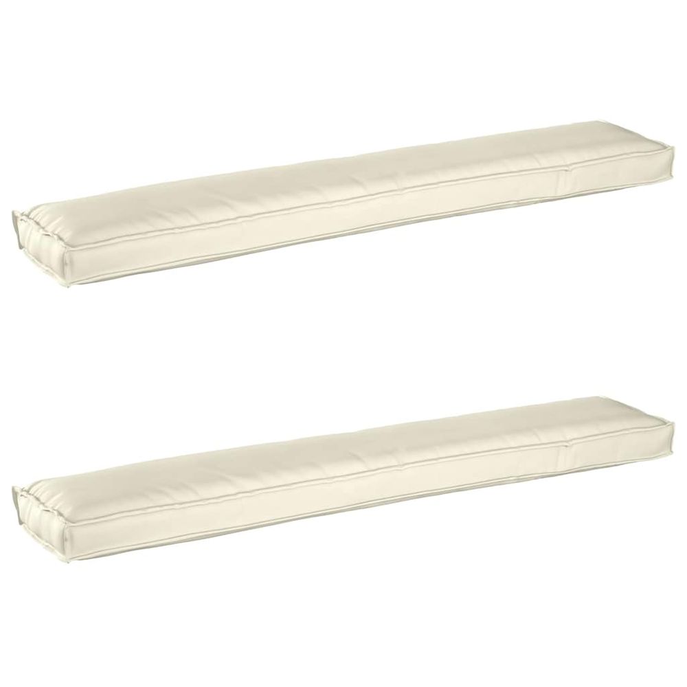 Set de coussins de palette 2 pc tissu oxford crème