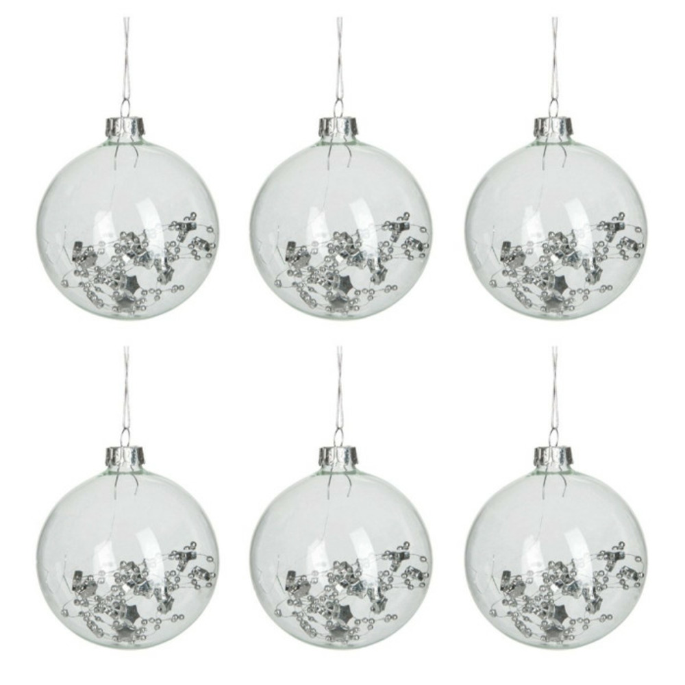 Lot de 6 boules de noël 