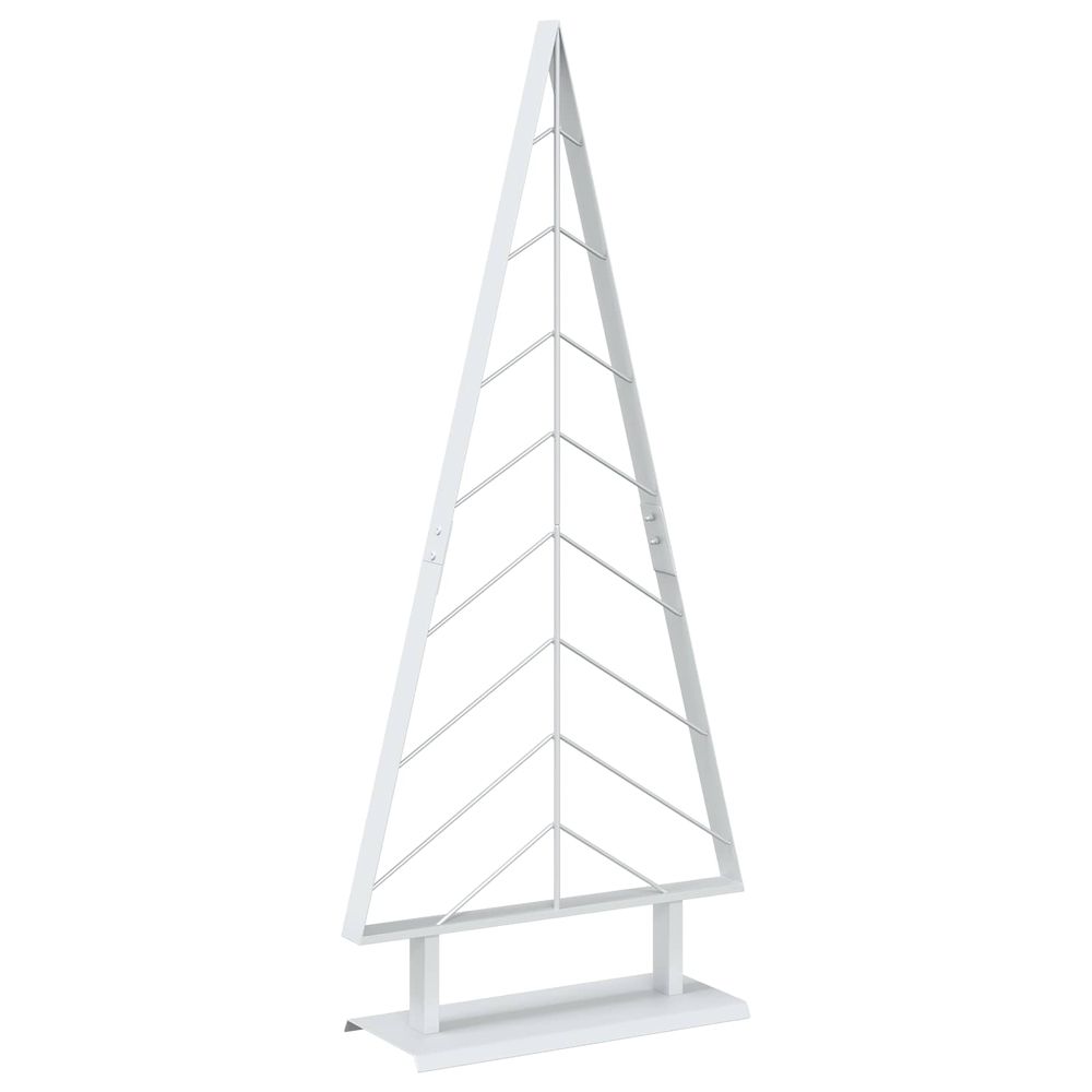 Sapin de noël en métal avec support kuopio 125 cm acier blanc