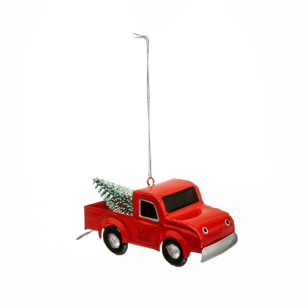 Sujet de noël métal pickup sapin 11 cm