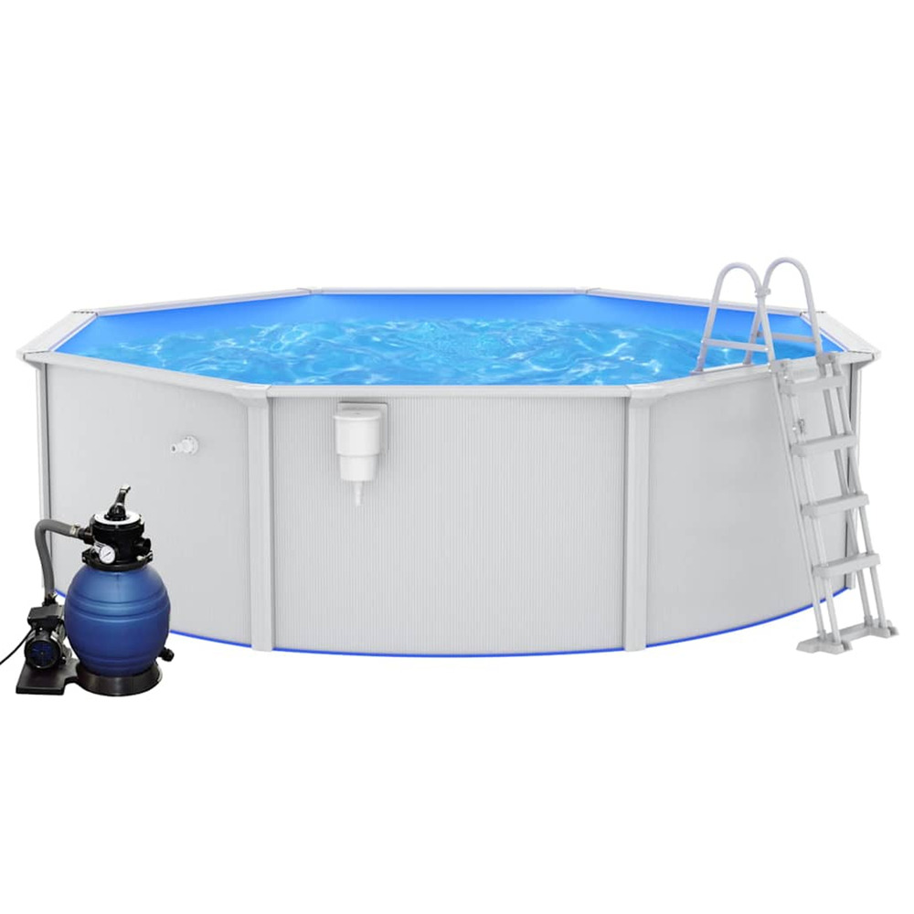 Piscine avec pompe filtrante à sable et échelle 460x120 cm