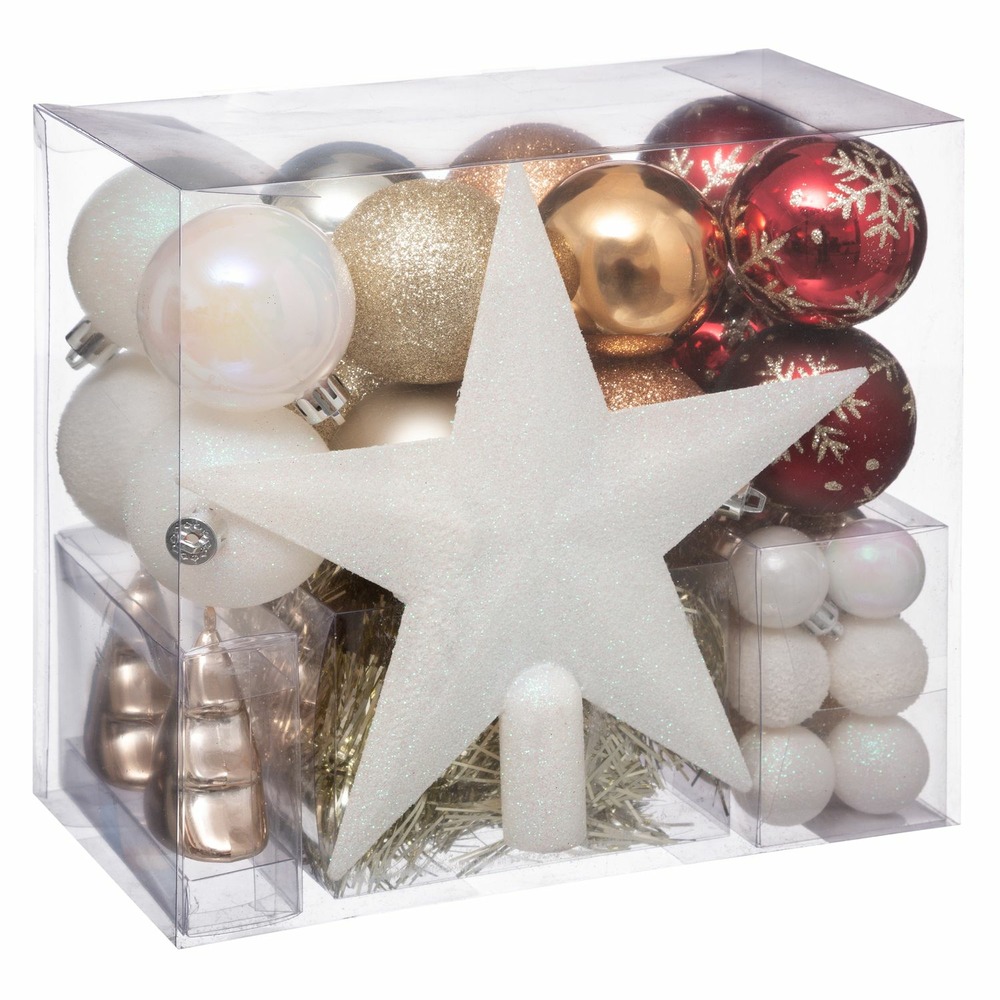 Kit décoration pour sapin de noël - 44 pièces