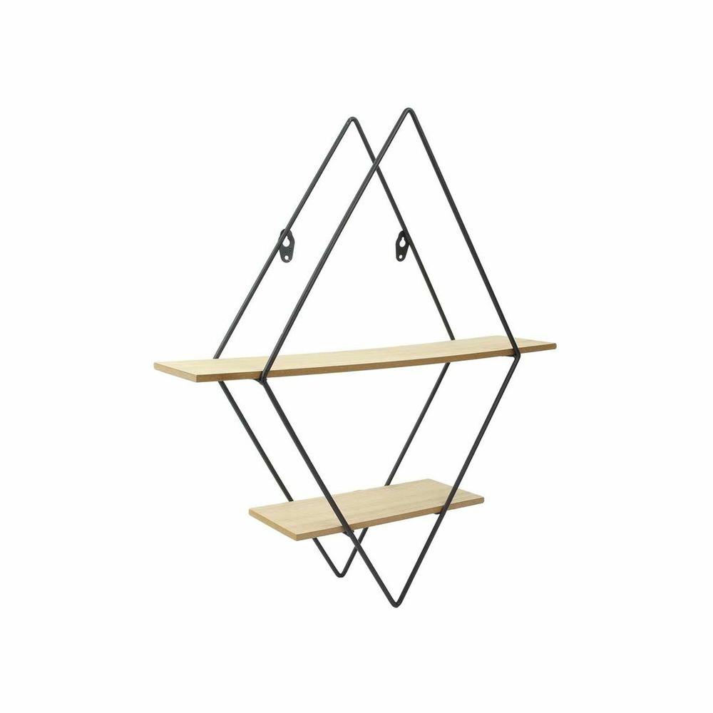 Etagère industrielle losange en bois et métal 46 cm
