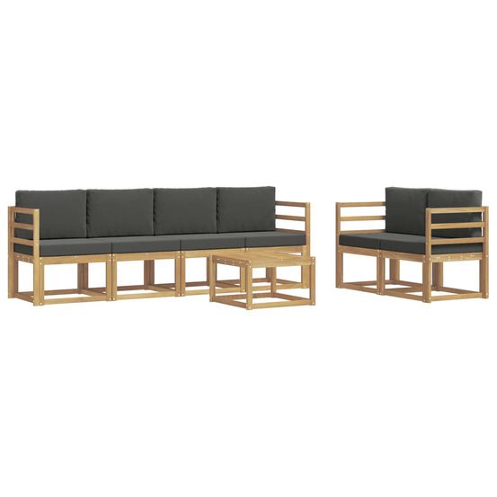 Ensemble de canapés d'extérieur 7 pc blanc et anthracite