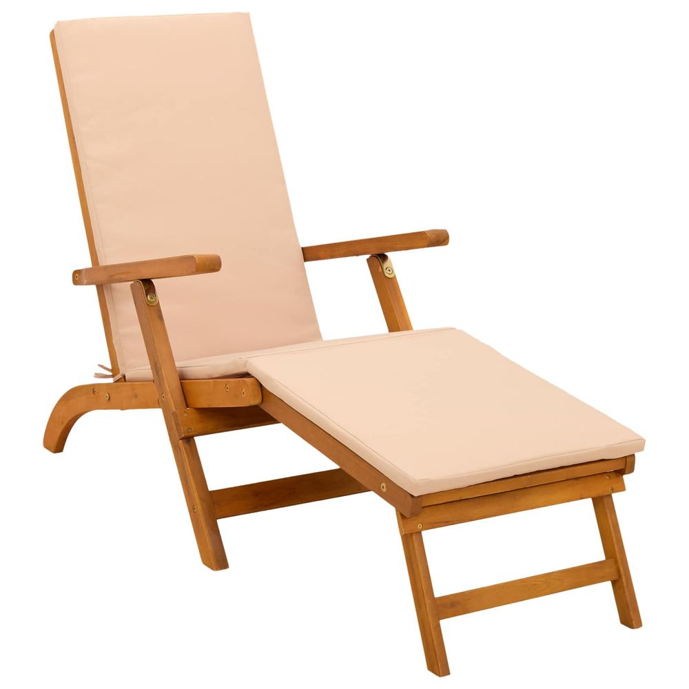 Chaise longue inclinable et pliable 55 x 146 x 91 cm bain de soleil