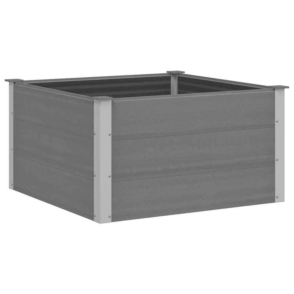 Lit surélevé de jardin wpc 100x100x54 cm gris