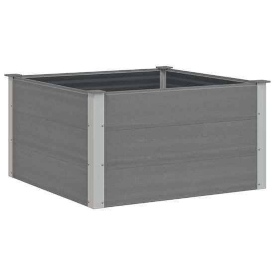 Lit surélevé de jardin wpc 100x100x54 cm gris
