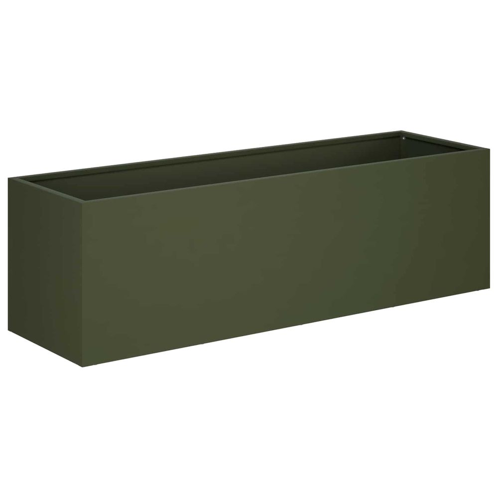 Cache-pot de jardin vert olive 80 x 30 x 30 cm