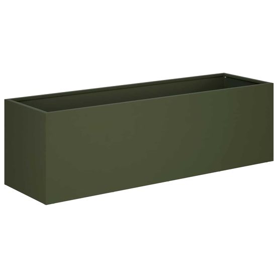 Cache-pot de jardin vert olive 80 x 30 x 30 cm