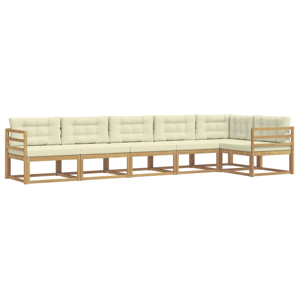 Ensemble de canapés d'extérieur 4 pc blanc et crème polyester