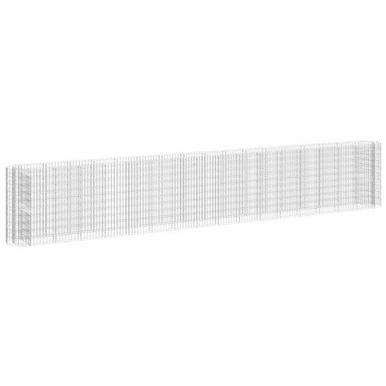 Lit surélevé à gabion fer galvanisé 610x50x100 cm