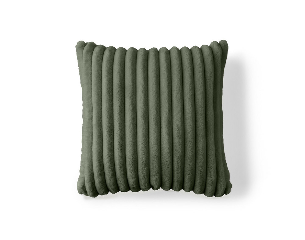Sierra - coussin - en fausse fourrure côtelé - 50x50 cm