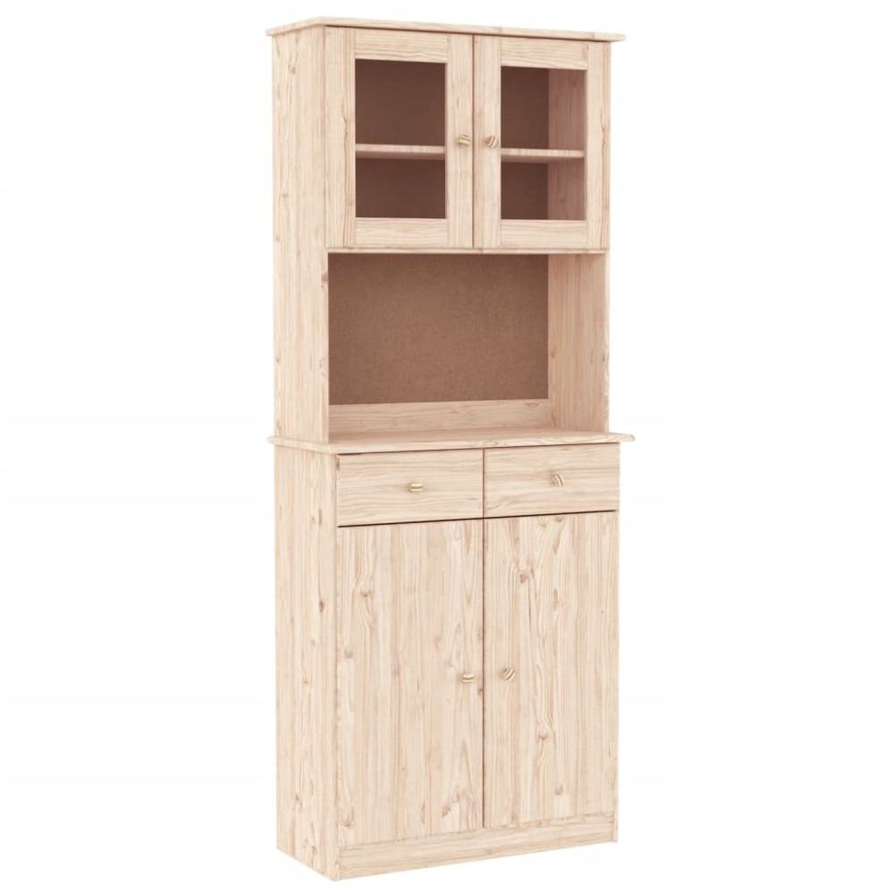 Buffet bahut commode armoire meuble de rangement organisateur cuisine salle de séjour salon alta 77 x 35 x 188 cm bois massif