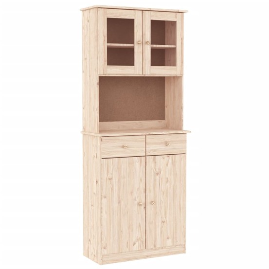 Buffet bahut commode armoire meuble de rangement organisateur cuisine salle de séjour salon alta 77 x 35 x 188 cm bois massif