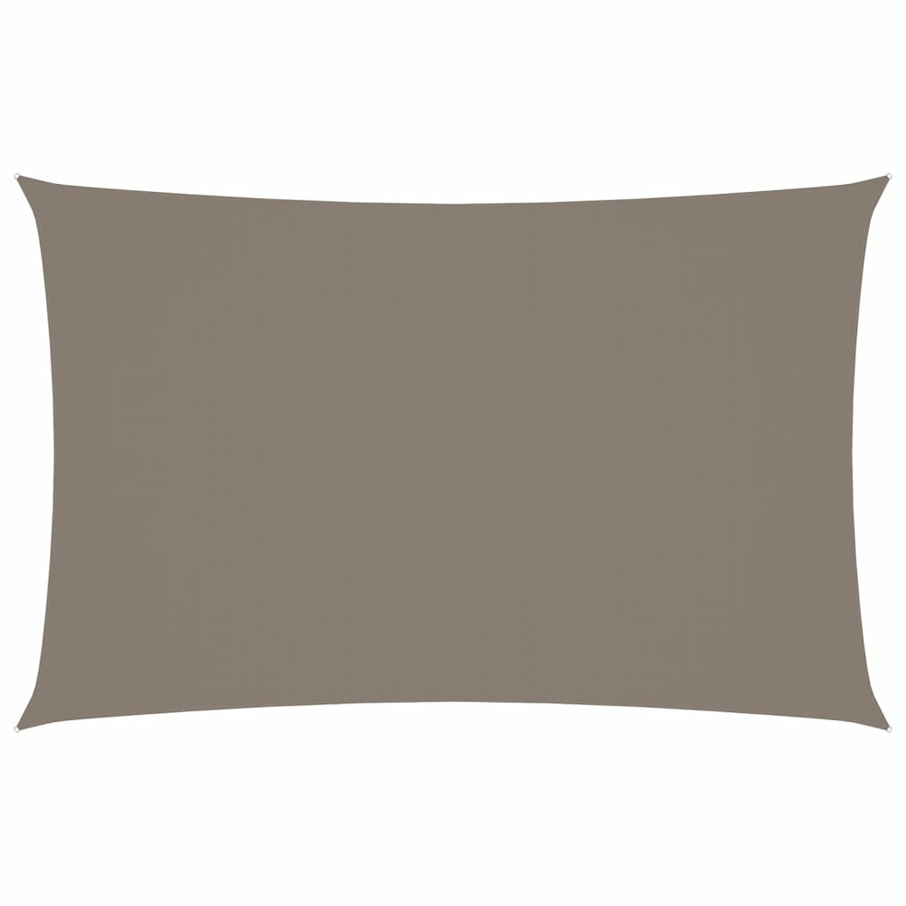 Voile toile d'ombrage parasol tissu oxford rectangulaire 3 x 6 m taupe