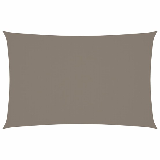 Voile toile d'ombrage parasol tissu oxford rectangulaire 3 x 6 m taupe