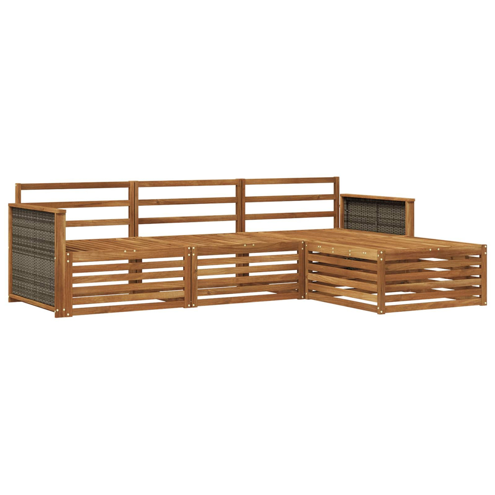 Ensemble de canapés d'extérieur naturel 249,5 x 162,5 x 73 cm