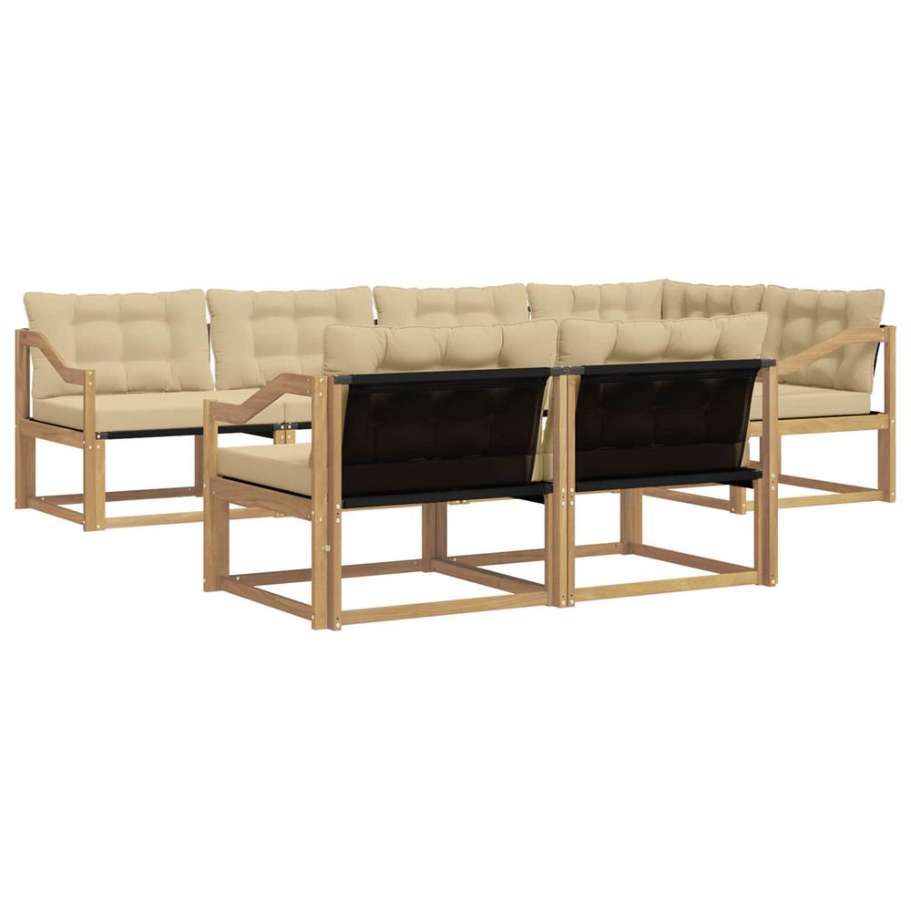 Ensemble de canapés d'extérieur 7 pc blanc et beige