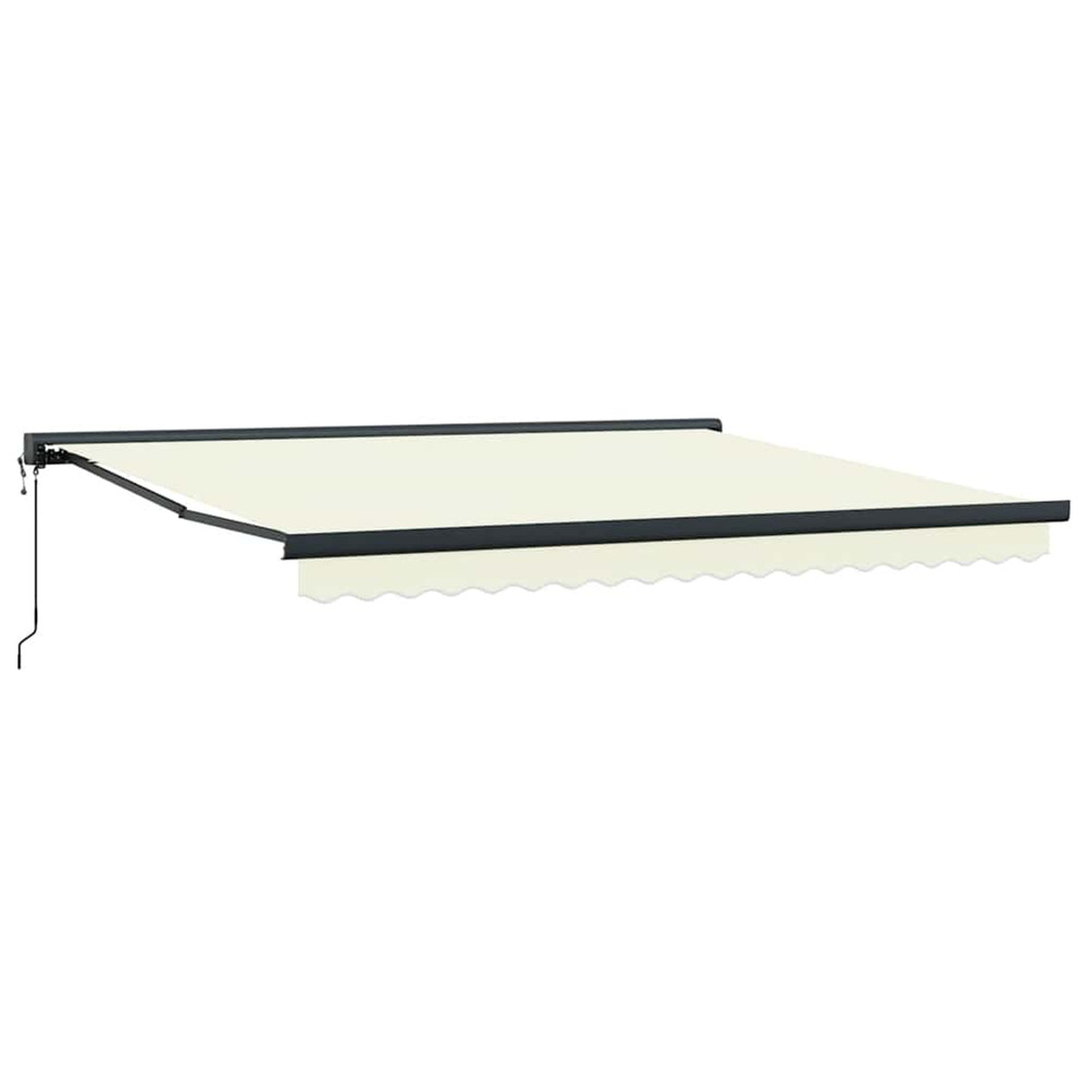 Auvent rétractable crème 4x3 m tissu et aluminium