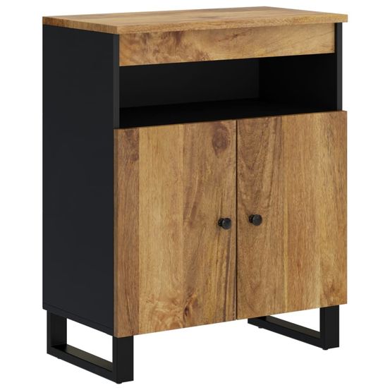 Buffet bahut commode armoire meuble de rangement organisateur cuisine salle de séjour salon avec 2 portes 60 x 33 x 75 cm boi